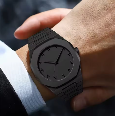 Men’s Minimalist Black Quartz Watch