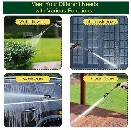 Handheld High Pressure Water Blaster – 360° Rotating Turbo Nozzle for Powerful Cleaning