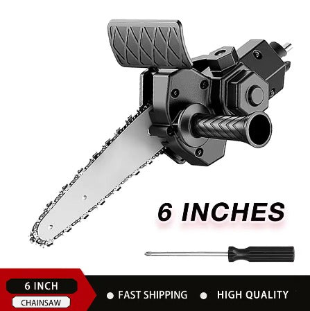 6-Inch Electric Drill Chainsaw Adapter – Portable Mini Chainsaw Conversion Tool