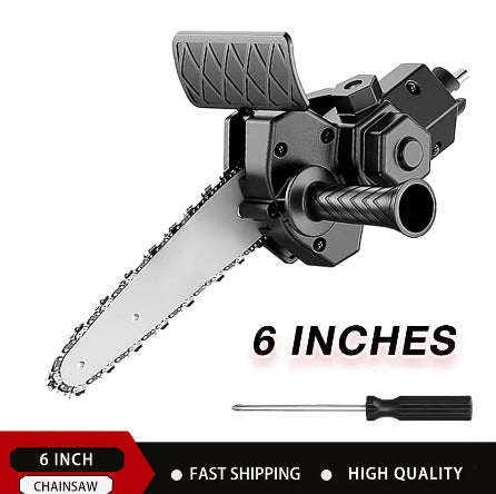 6-Inch Electric Drill Chainsaw Adapter – Portable Mini Chainsaw Conversion Tool