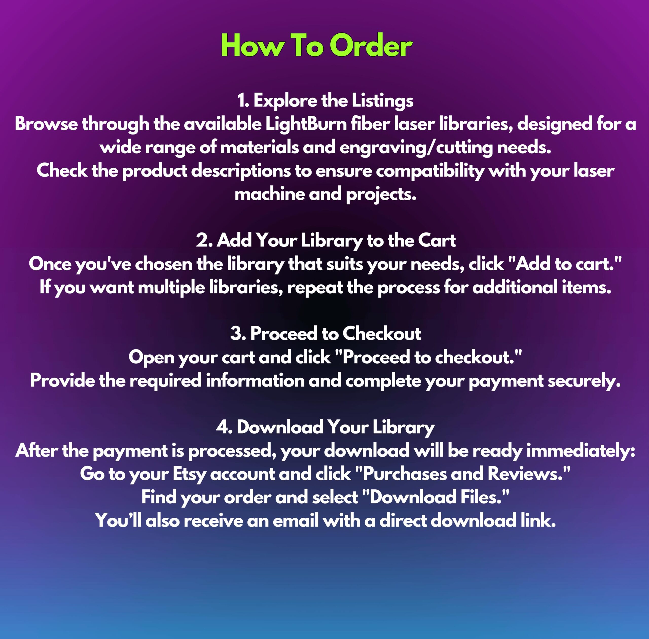 30W Fiber Laser LightBurn Library – 20 Lenses, 37 Materials (+Bonus) | CLB Files for Plug & Play Setup (All Models Compatibility)