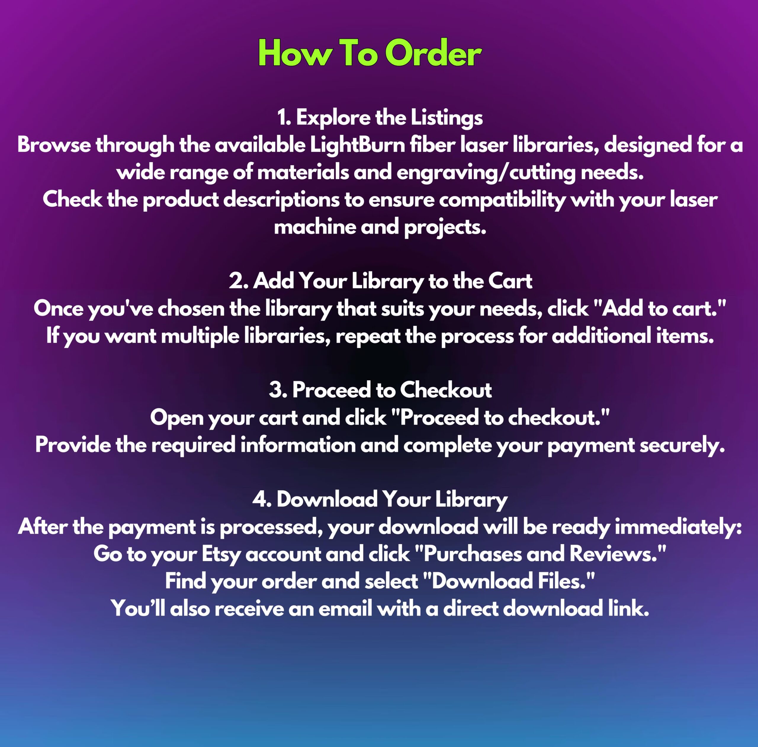 60W Raycus Fiber Laser LightBurn Library – 20 Lenses, 37 Materials (+Bonus) | CLB Files for Plug & Play Setup (All Models Compatibility)