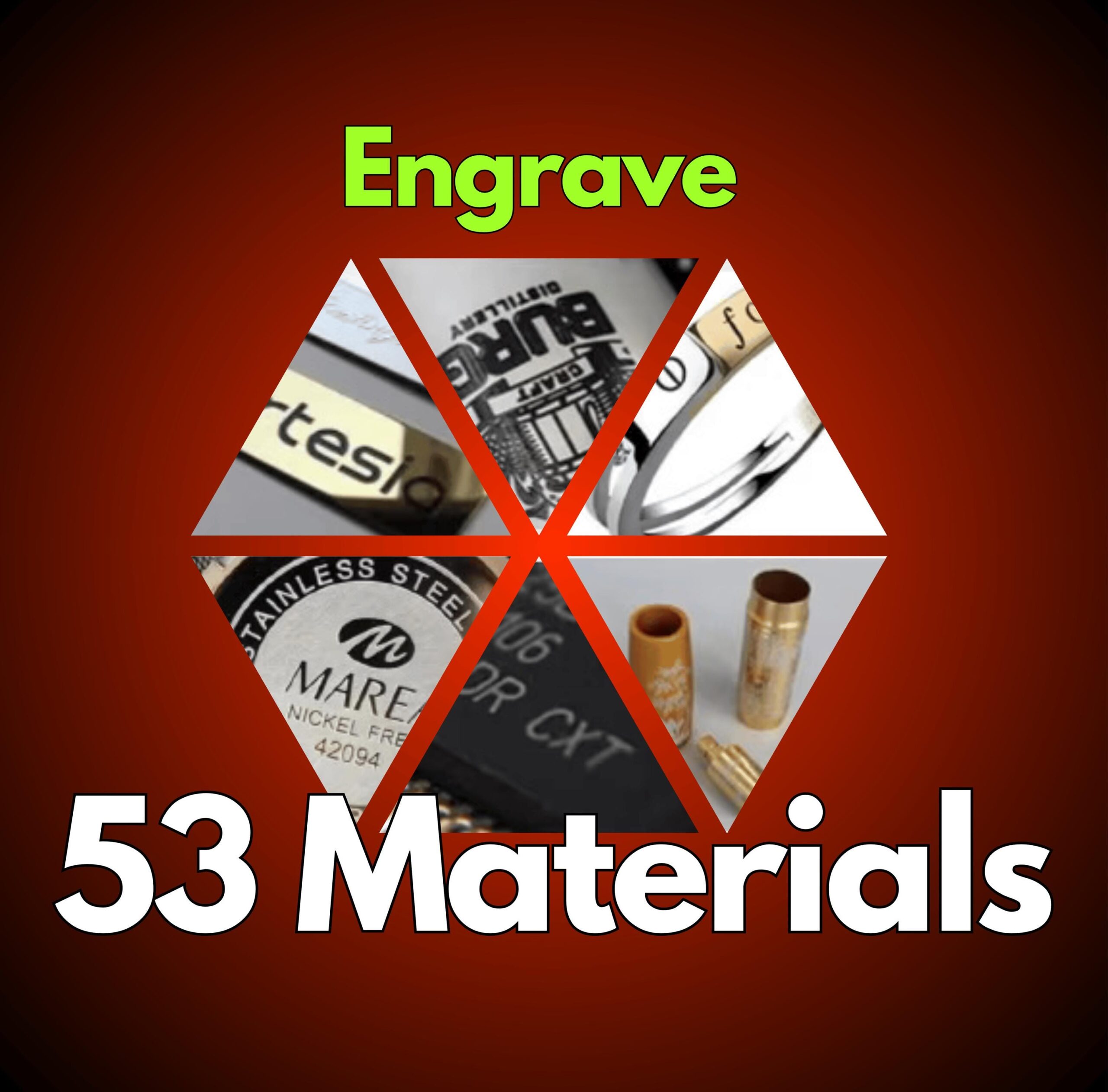 5W UV Fiber Laser Lightburn Library: 53 Material Settings (Digital Download)