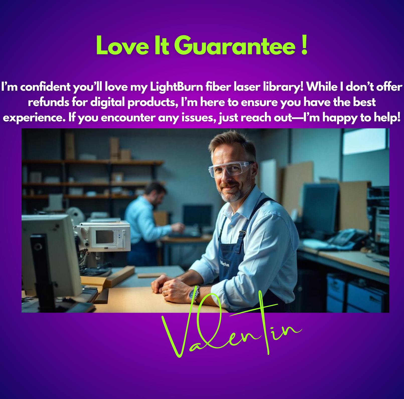 10W UV Fiber Laser LightBurn Library: 53 Material Settings (Digital Download)