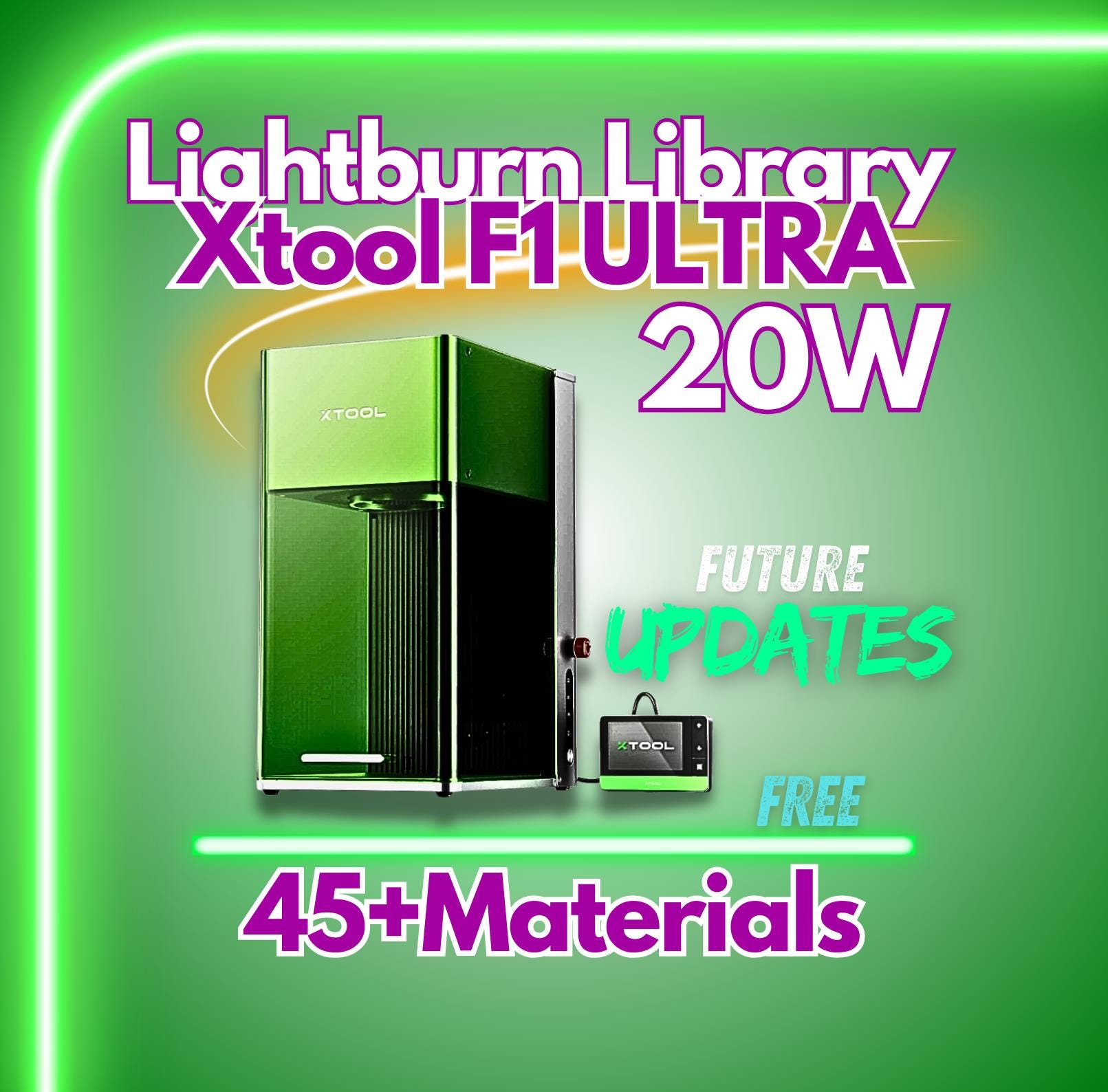 Xtool F1 Ultra LightBurn Library: 45+ Laser Engraving Presets (Digital Download, CLB Files)