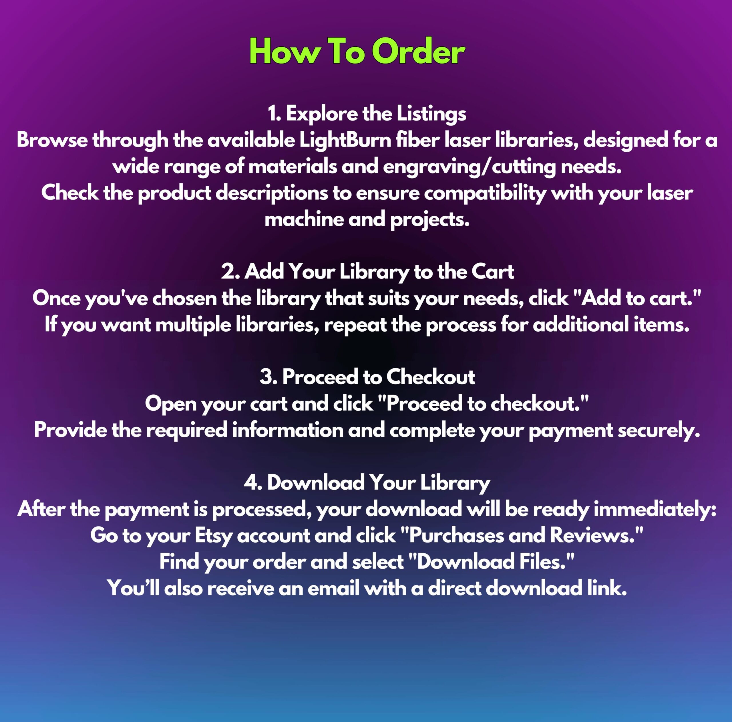 Gweike G2 20W Fiber Laser LightBurn Library | 37 Materials + Bonus | Easy Setup with 2 Lens Dimensions