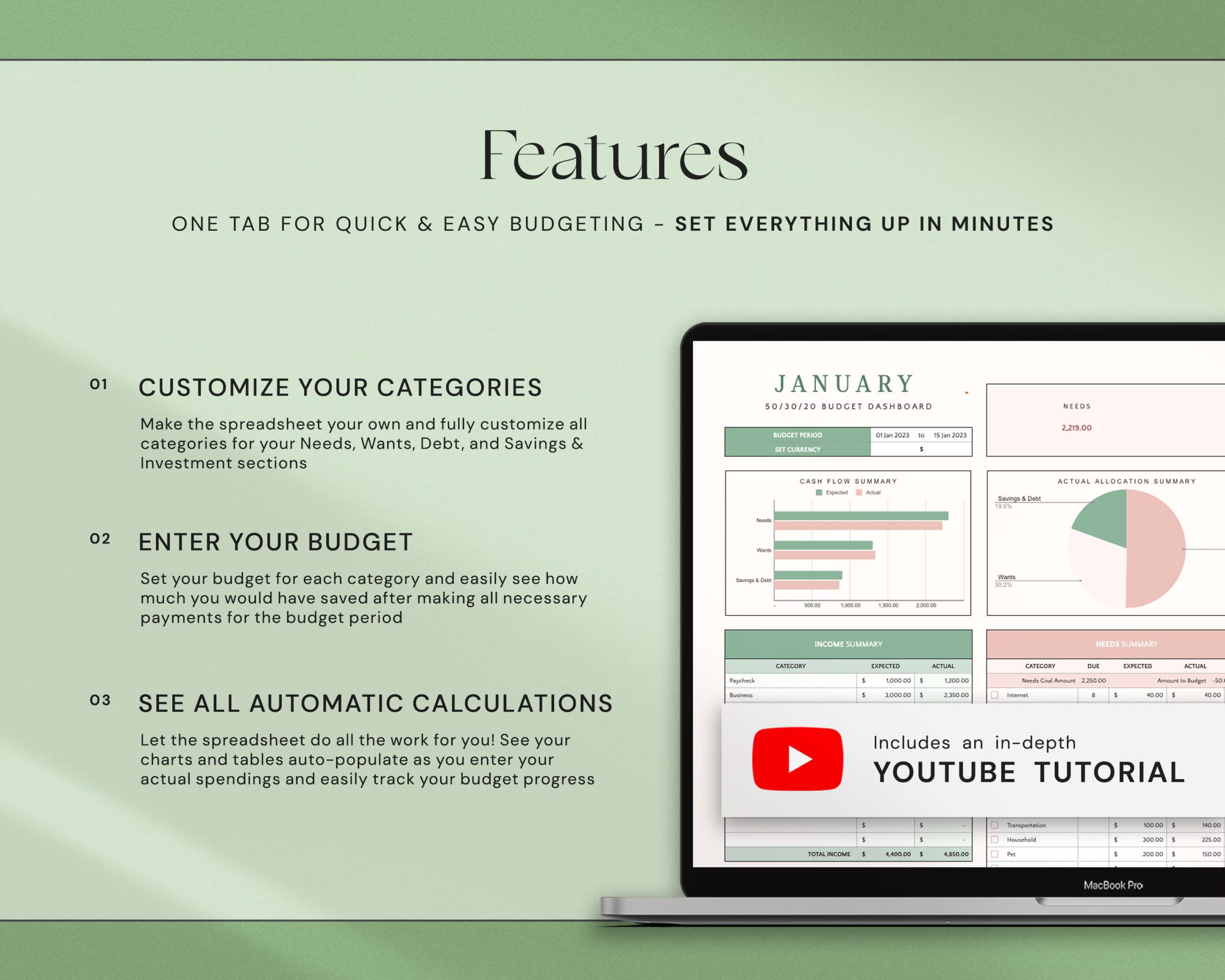 50/30/20 Budget Planner Google Sheets Monthly Budget Spreadsheet Excel Paycheck Budget Template Weekly Budget Tracker 70/20/10 Budgeting