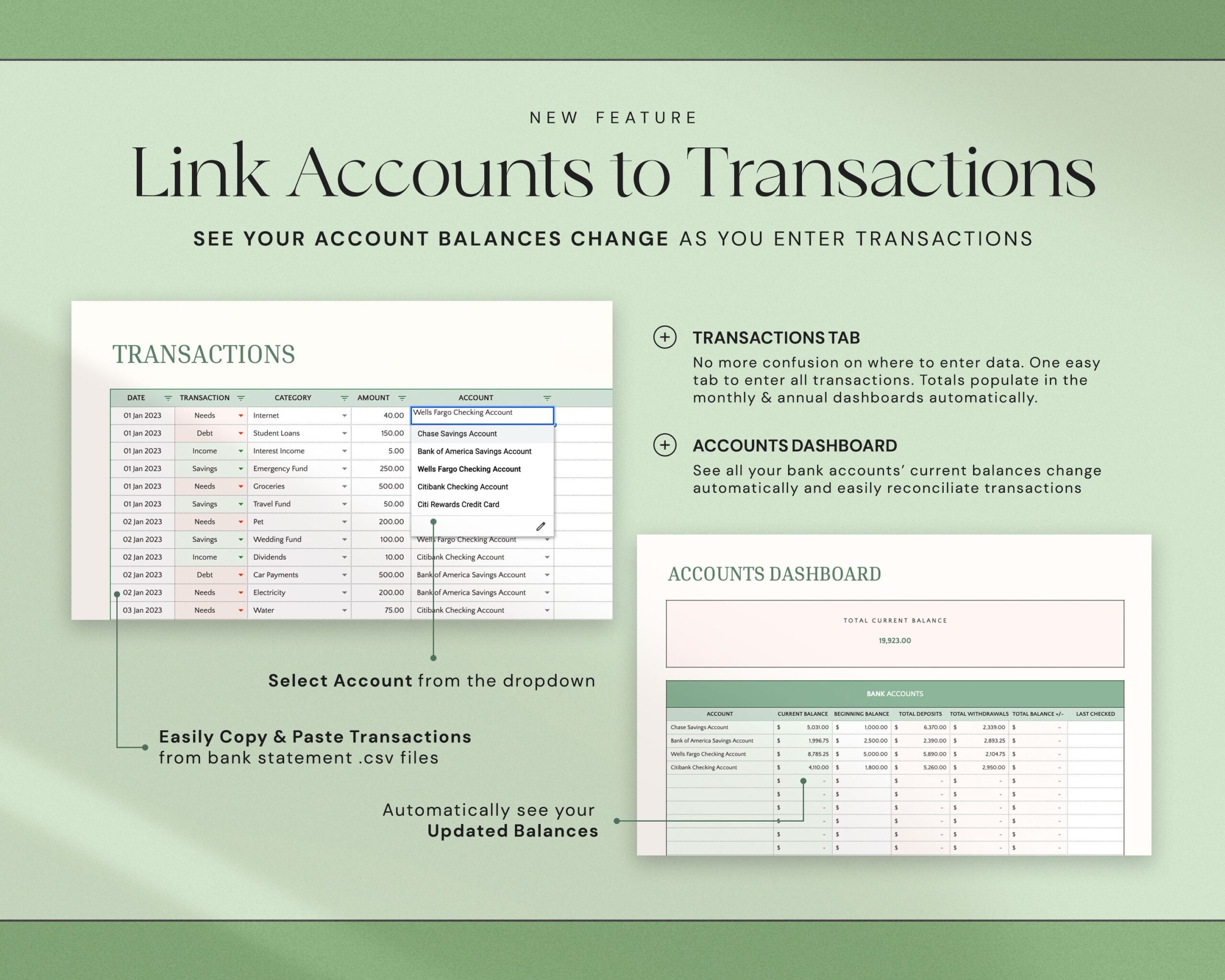 50/30/20 Annual Budget Planner Monthly Budget Spreadsheet Excel Template Google Sheets 70/20/10 Yearly Budget Tracker Digital Budget Planner
