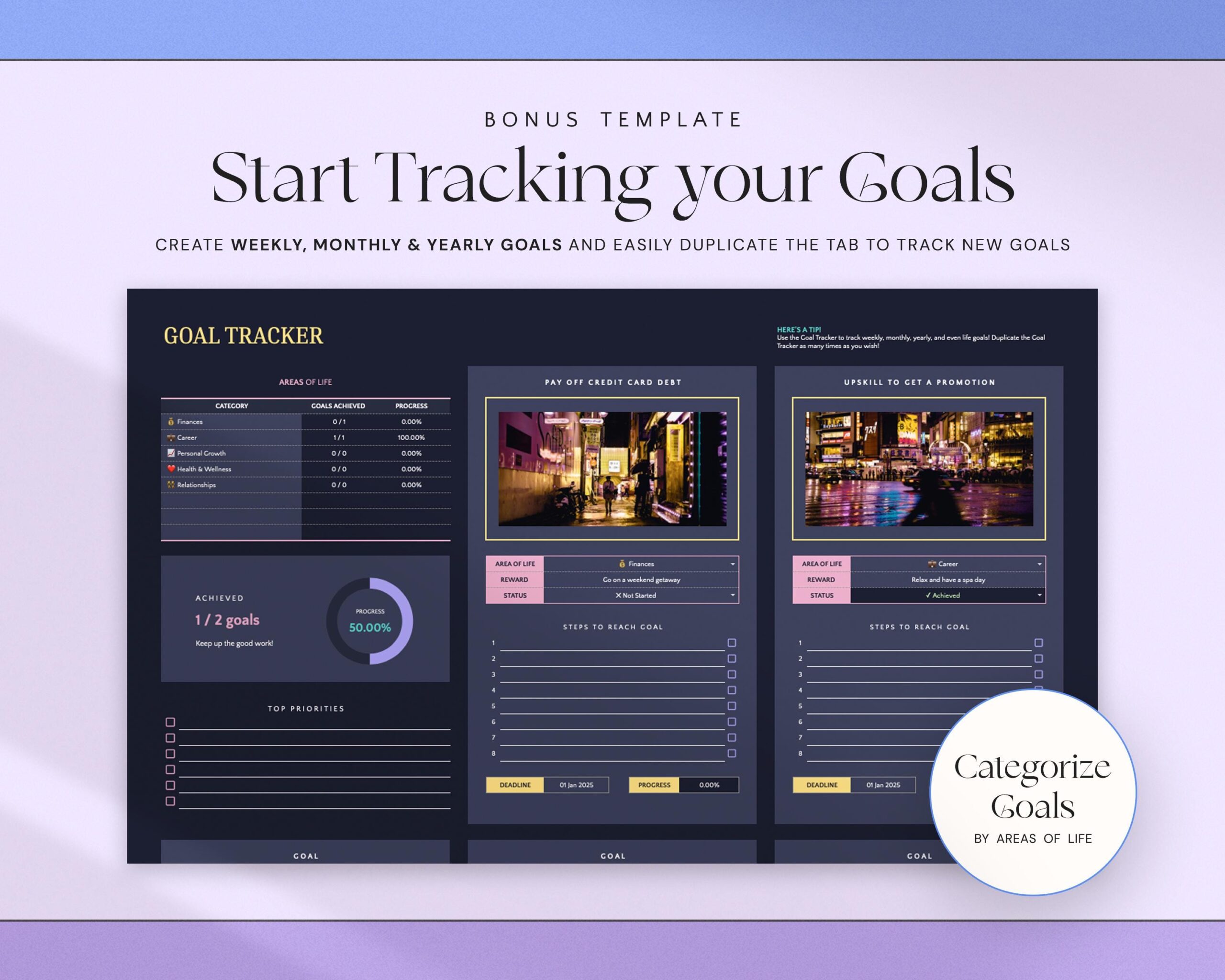 Assignment Tracker Academic Student Planner Google Sheets Excel Template Study Planner Spreadsheet University College Aesthetic Dark Mode