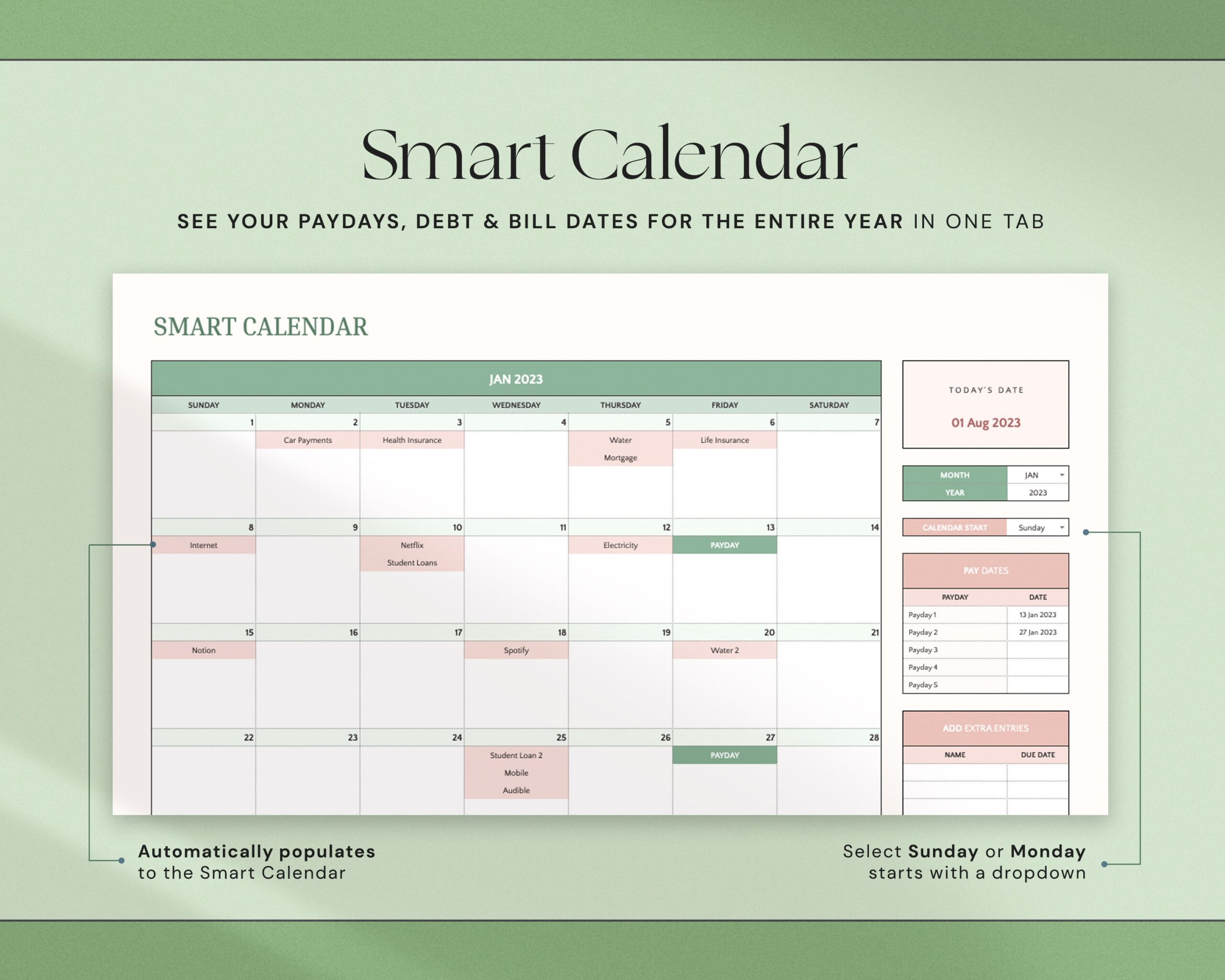 Annual Budget Excel Spreadsheet Google Sheets Monthly Budget Template, Yearly Budget Planner Personal Finance Tracker, Annual Finances