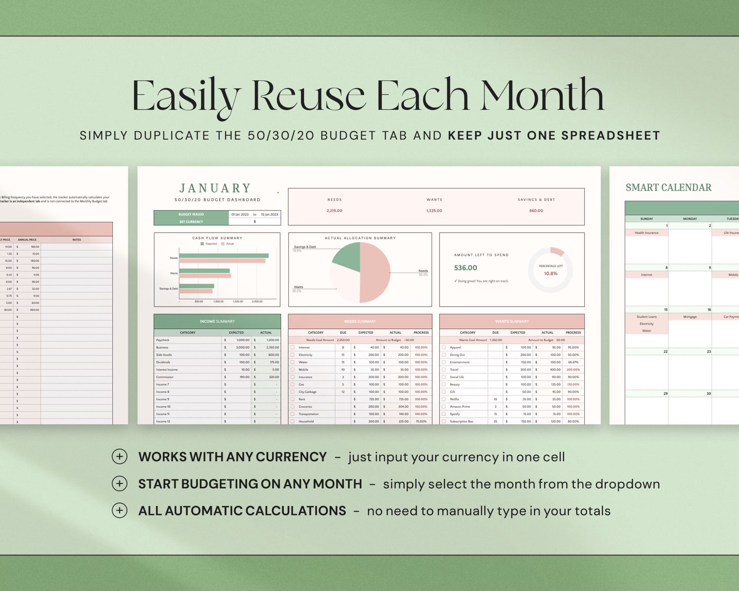 50/30/20 Budget Spreadsheet Excel Google Sheets Monthly Budget Planner Finance 70/20/10 Budget Template Weekly Budget Savings Tracker