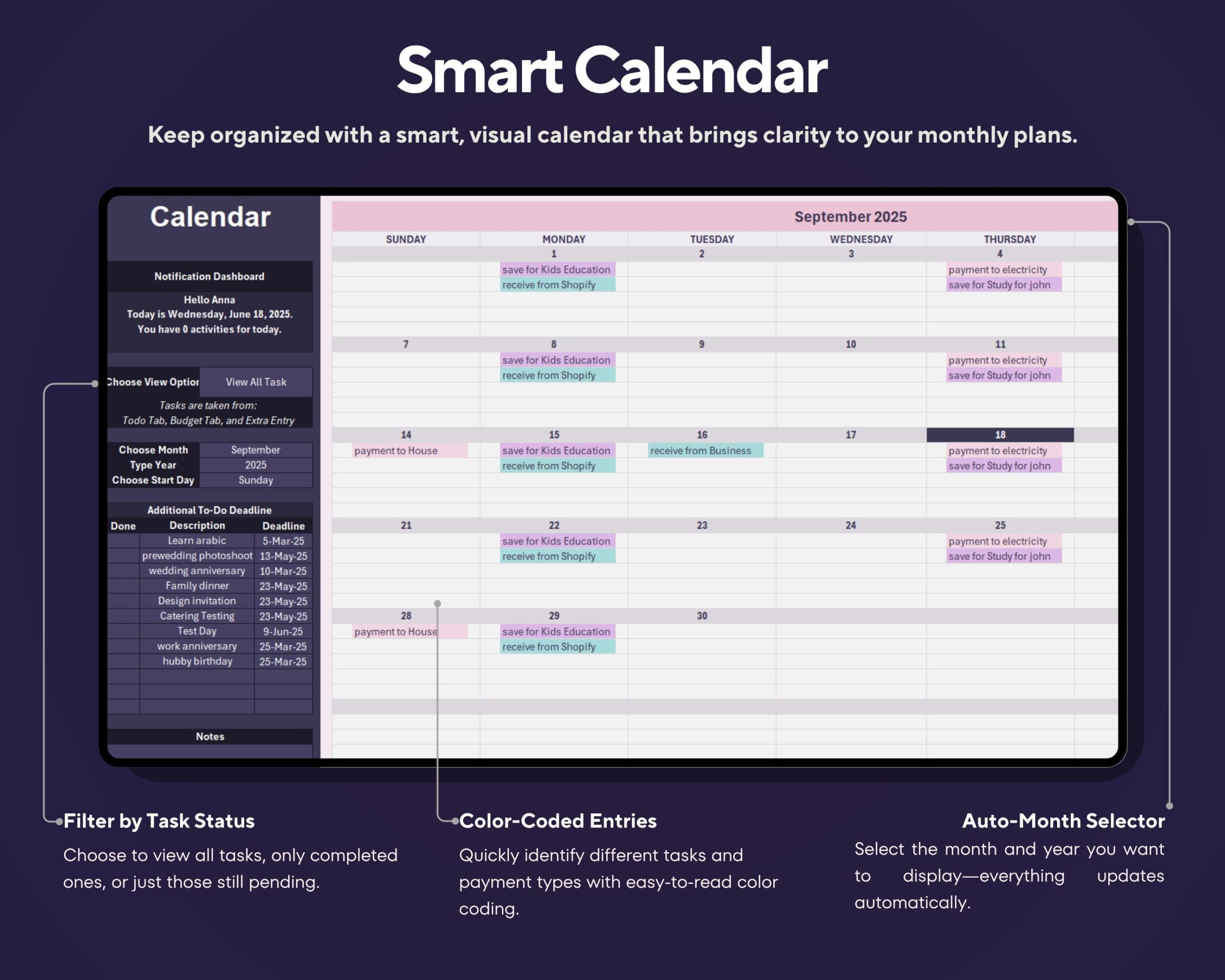 All-in-One Annual Budget Spreadsheet 2026: Excel & Google Sheets Income and Expense Tracker (Digital Download)